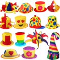 thumbnail image 4 of Sombrero de fiesta divertido para adultos, disfraz de payaso, mago, vestido de Festival de Irlanda, Canival, Navidad, cumpleaños, gorra para fanáticos del fútbol, 4 of 4