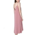 thumbnail image 2 of Defitshape Women's Plus Size Bamboo Nightgown Cami Cotton Sleepwear Sleeveless Loungewear Soft Summer Night Pajama Sleep Dress Knee Length Nightwear Pink 1X, 2 of 5