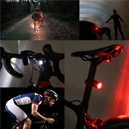 Bicycle Rear Lights USB Rechargeable Warning Light Mountain Easy Bike ...