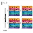 thumbnail image 3 of Square Wall Clock,Rainbow-Colored Wooden Wall,Silent Non-Ticking Wall Clock Decor for Home Office Kitchen Living Room Bedroom(10inch), 3 of 4