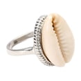 thumbnail image 5 of Adjustable Open Ring with Natural Seashell Creative Alloy Ring Ethnic Ring Fashion Jewelry Ring for Women and Men, 5 of 5