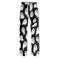 thumbnail image 5 of Womens Pajama Pants Halloween Bat Ghost Print Stretch Elastic Waist Casual Pjs Bottoms, 5 of 5