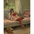 thumbnail image 3 of Albert Edelfelt 15x18 Black Modern Framed Museum Art Print Titled - Good Friends I (Berta and Capi) (1881), 3 of 5
