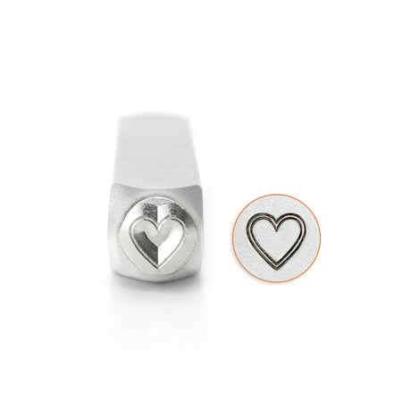 ImpressArt Metal Punch Stamp, Outlined Heart 6mm (1/4 Inch), 1 Piece,