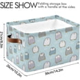 thumbnail image 4 of FREEAMG Cartoon Penguin and Heart Large Square Storage Basket Bin with Handles 2PCS,Foldable Multi Functional Closet Storage Box Shelf Basket for Storing Toys, Books and Clothes, 4 of 7