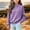 A10-Purple # Girls Tops, variant on Falkdiz Long Sleeve Shirts for Girls Waffle Winter Tops Loose School Outdoor Solid Color Party Girls Pullover Crew Neck , Black , Size: 5-6 Years