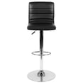 thumbnail image 3 of Home Square 25" to 33" Striped Bar Stool in Black with Chrome Base - Set of 3, 3 of 11