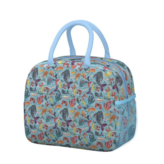 Reusable Crab Lnsulated Lunch Bag for Women & Men-Leakproof Water-Resistant Cooler Tote,Large Capacity(10.6x8.7x6.3in)for Work,Office,Travel,Picnic,Beach.