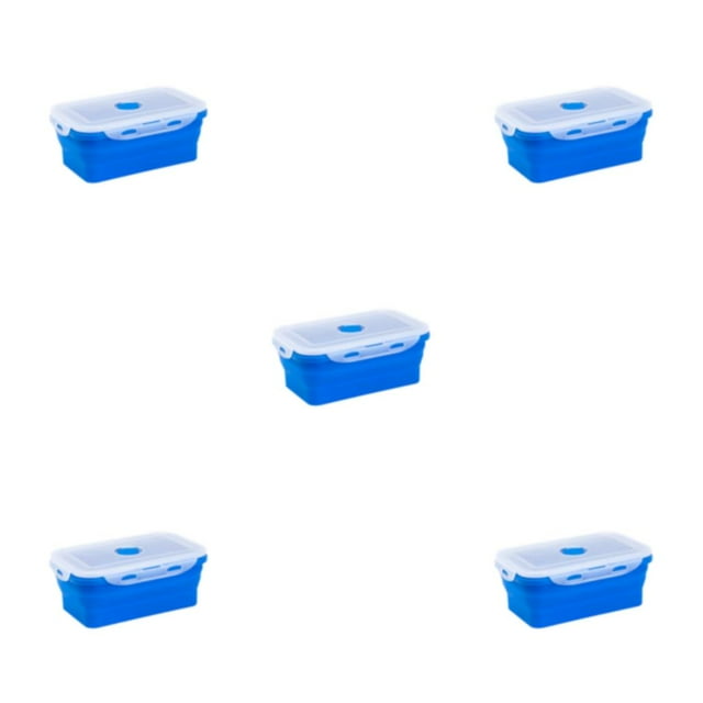 kurtrusly Silica Gel Hassle-free Heating With Microwave Safe Silicone With Strong Sealing And Tight Water Tightness Compact deep blue 540ml 5Set