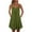 Green, variant on IROINNID Sundress For Women Ladies Mid-Waist Loose Button Solid Color Sleeveless Suspender Dress V-Neck Knee-Length Dress