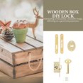 thumbnail image 2 of 2 Sets Jewelry Boxes Decor Toolchest Small Locks Padlock Latch Antique Keys Wooden Box Hardware Accessories Gift Box Zinc Alloy, 2 of 6