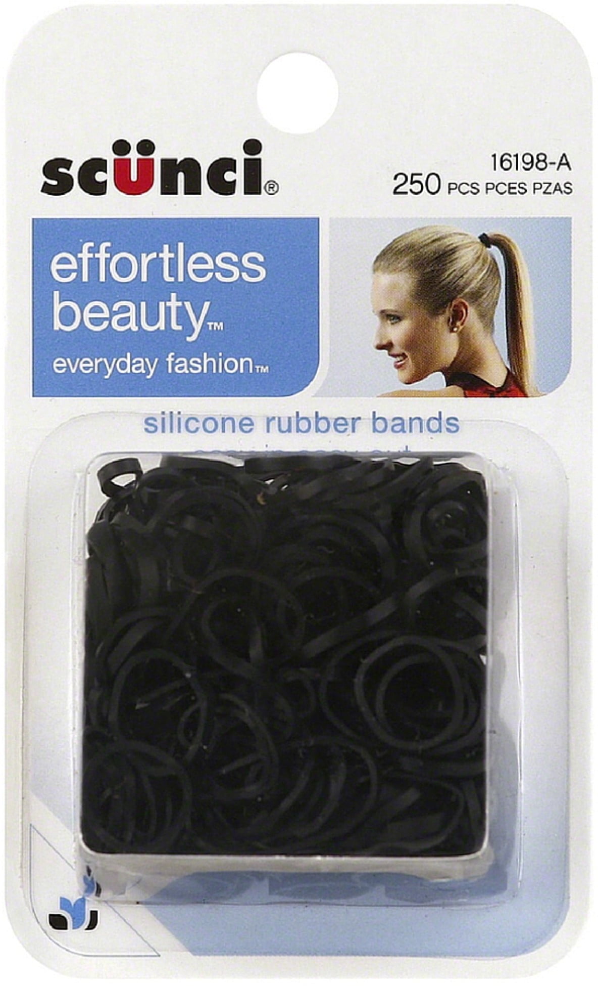 Scunci Silicone Hair Rubber Bands 250 ea 