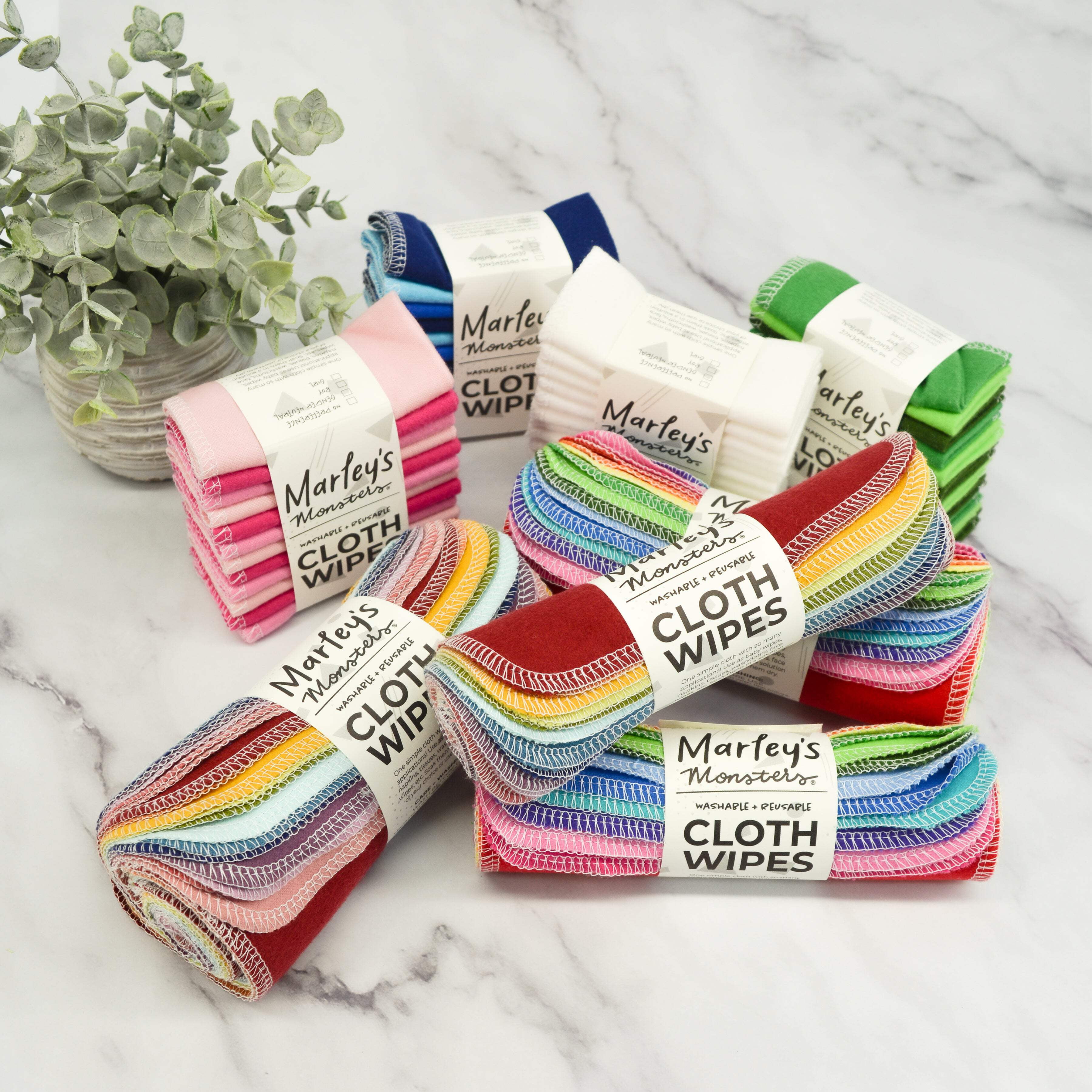 Marley's Monsters Cloth Wipes: Color Mixes