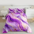 thumbnail image 2 of jejeloiu Modern Fluid Artwork Bedding Comforter Set,Marble Pattern Twin Comforter Sets,Gradient Pink Purple Bedding Set For Teens,Microfiber Bedroom Decor,2-Piece, 2 of 8
