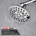thumbnail image 6 of sumerain Dual Showerhead Combo with Built-In Shut-Off Valve, 6 Settings and 20 Inch Long Shower Arm for Couples, Chrome Finish, 6 of 11