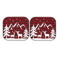 thumbnail image 7 of Qekee Christmas Buffalo Plaid Foldable Car Sun Shade - 2-Pack, Car Windshield Sunshades, Foldable - Small, 7 of 7