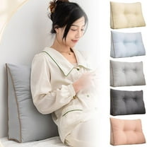 Detachable Wedge Pillow Cozival Triangular Pillow Backrest, Detachable Cover Headrest for Bed, Dormitory, Sofa, Couch, Bunk Beds, Support Cushion (45X50X15Cm), Sofa Support Cushion, A