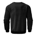 thumbnail image 4 of Bcfgryg Mens Pullover Sweatshirts Crewneck Oversized Warm Long Sleeve Sweatshirt Winter Comfort Tops,Black L, 4 of 5