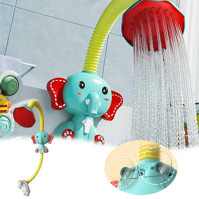 Baby Bath Toy Set Elephant Shower Sprayer For Kids Water Play Kit For Infants
