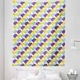 thumbnail image 1 of Geometric Tapestry, Abstract Colorful Diagonal Arranged Retro Flat Shapes Illustration, Fabric Wall Hanging Decor for Bedroom Living Room Dorm, 5 Sizes, Fuchsia Mustard Pale Blue, by Ambesonne, 1 of 1
