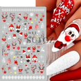 thumbnail image 3 of Pegatinas 3D de dibujos animados de Papá Noel para decoración de uñas, deslizadores de uñas de invierno, decoración de manicura DIY, alce, copo de nieve, pingüino, árbol de nieve, NLF889, 3 of 4