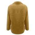thumbnail image 4 of Corduroy Jacket for Women Trendy Long Sleeve Button Down Fall Shackets Oversized Lightweight Casual Coats with Pockets Yellow S, 4 of 7
