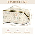thumbnail image 4 of FORMRS Makeup Bag Travel Cosmetic Organizer for Women Fold Flat Zipper Pouch with Handle, Forest Pastel, 4 of 8