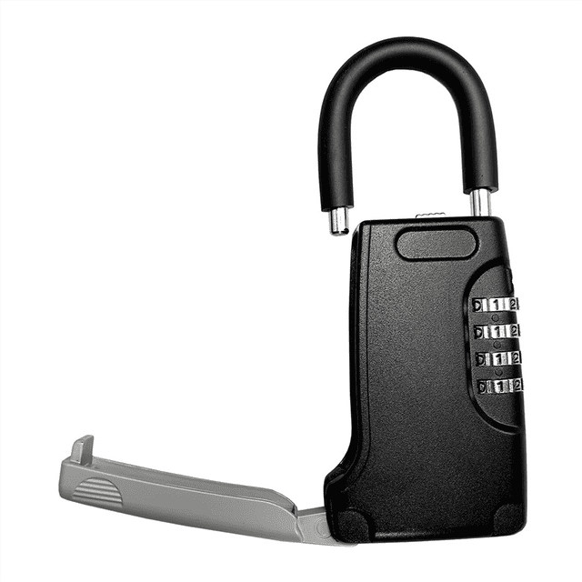 Portable Key Storage, Metal Key Safe Box with Beam, Resettable Realtor'S Lockbox Combination Lock Box for Home, Realtors