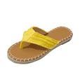 thumbnail image 2 of Dress Sandals for Women, Xunlbb Women's Fashion Casual Clip-Toe Spring And Summer New Breathable Fisherman Flat Sandals(Yellow,Size:37), 2 of 9