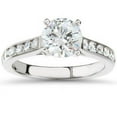 thumbnail image 1 of 2 3/4ct Cathedral Channel Set Lab Grown Diamond Engagement Ring 14K White Gold, 1 of 3
