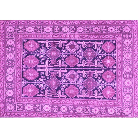 Ahgly Company Indoor Rectangle Persian Purple Traditional Area Rugs, 4' x 6'