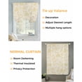 thumbnail image 3 of Yellow Spring Floral Tie Up Curtains for Window, Thermal Insulated Balloon Shade Adjustable Rod Pocket Curtains Valance Panels for Kitchen Bathroom Cafe 52 x 63 Summer Botanical Farmhouse, 3 of 6