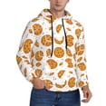 thumbnail image 2 of Balery Yellow Biscuit Pattern Mens Hoodie Kangaroo Pocket Hoodie Pullover Hooded Sweatshirt Ideal for Daily Wear Travel and Home-, 2 of 7