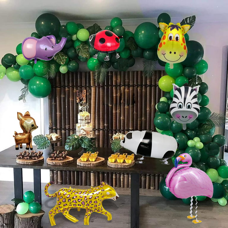 Safari Jungle Theme Birthday Children Party Decorations Animal Balloons  Kids DIY