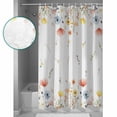 thumbnail image 3 of Shower Curtain Bathroom Set Farms Pink Blue Poppy Flowers Waterproof Fabric Shower Curtains with Grommets&Hooks Country Floral Art Privacy Bath Curtain for Bathtub 48x72in, 3 of 7