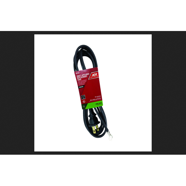 Ace 16/2 HPN 125 volts Small Appliance Replacement Cord 7 ft. L Black