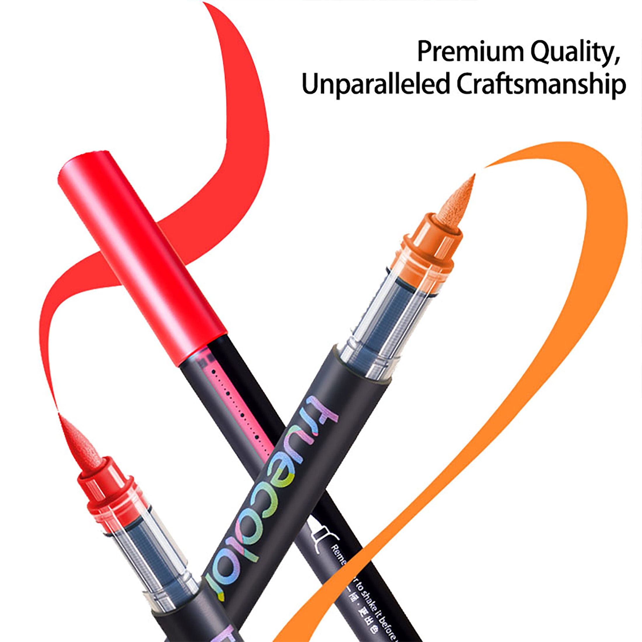 Truecolor Direct-Flow Acrylic Paint Markers, Black Barrel with PP Storage Case ZCA-6888