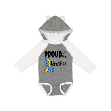 

Inktastic Proud of my Brother Down Syndrome Awareness Gift Baby Boy or Baby Girl Long Sleeve Bodysuit