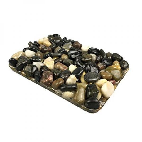 Stone Pebbles Soap Dish for Shower and Bathroom, Natural Soap Holder to