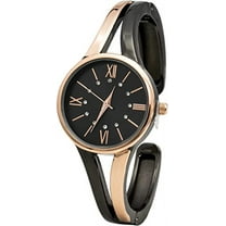 Blekon Collections Womens 28mm Case Multicolored Semi Opening Cuff Bangle Watch