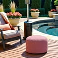 thumbnail image 2 of Red Outdoor Pouf Ottoman, Weather-Ready Patio Ottoman for Seating, 2 of 6