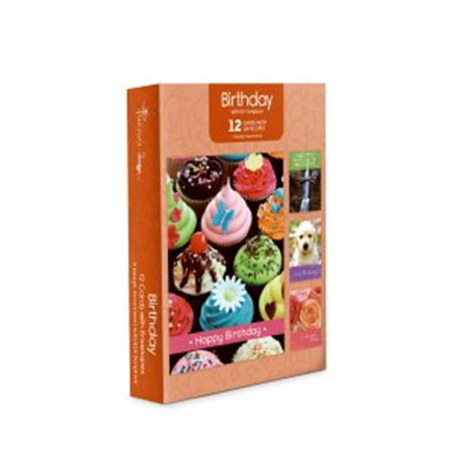 Pack of 12 Religious Birthday Cards, Boxed Enclosure Cards 4 Designs