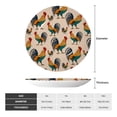 thumbnail image 2 of Bingfone Rooster Print Bone China Dinner Decorative Plates,Handmade Ceramic Dinner Plate with Stand for Home Club-6in, 2 of 6