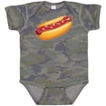 thumbnail image 3 of Inktastic Hot Dog Illustration with Mustard Onions and Ketchup Boys or Girls Baby Bodysuit, 3 of 5