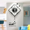 thumbnail image 4 of keepw Blanc Moderne Décoratif Mur Horloge Silencieux Unique Style Précis Chronométrage Multiples Fonctions, 4 of 6