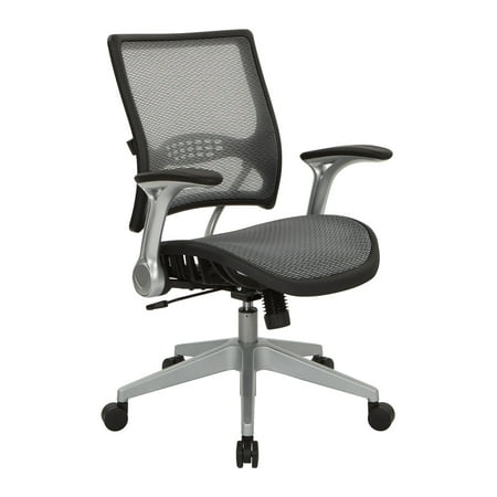 UPC: 0090234463559 | SPACE Seating Light AirGrid Back and Seat Manager s Chair with Platinum Finished Base