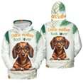 thumbnail image 3 of Dachshund Doxie Mother Book Lover Living That Dog Mom Life Happy Mother's Day All Over Print 3D Hoodie Unisex Merch Hoodies Wiener Dog Lover Gifts Idea - 03004, 3 of 6