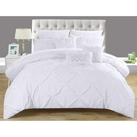 Chic Home 10 Piece Hannah Pinch Pleated Ruffled And Pleated