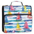 thumbnail image 5 of FORMRS Zipper Binder with Shoulder Strap 2-inch Ring 500 Sheet Capacity File Bag, Yellow Hand Drawn Sailboats, 5 of 5