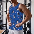 thumbnail image 5 of Gukieu Cute Shark Cartoon Print Men's Quick Dry Fitness Vest, Round Neck Sleeveless Fitness Bodybuilding Top-XX-Large, 5 of 7
